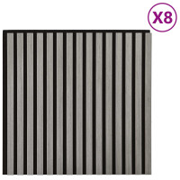 Produktbild för Väggpaneler 8 pcs Grå 60,5 x 60 cm
