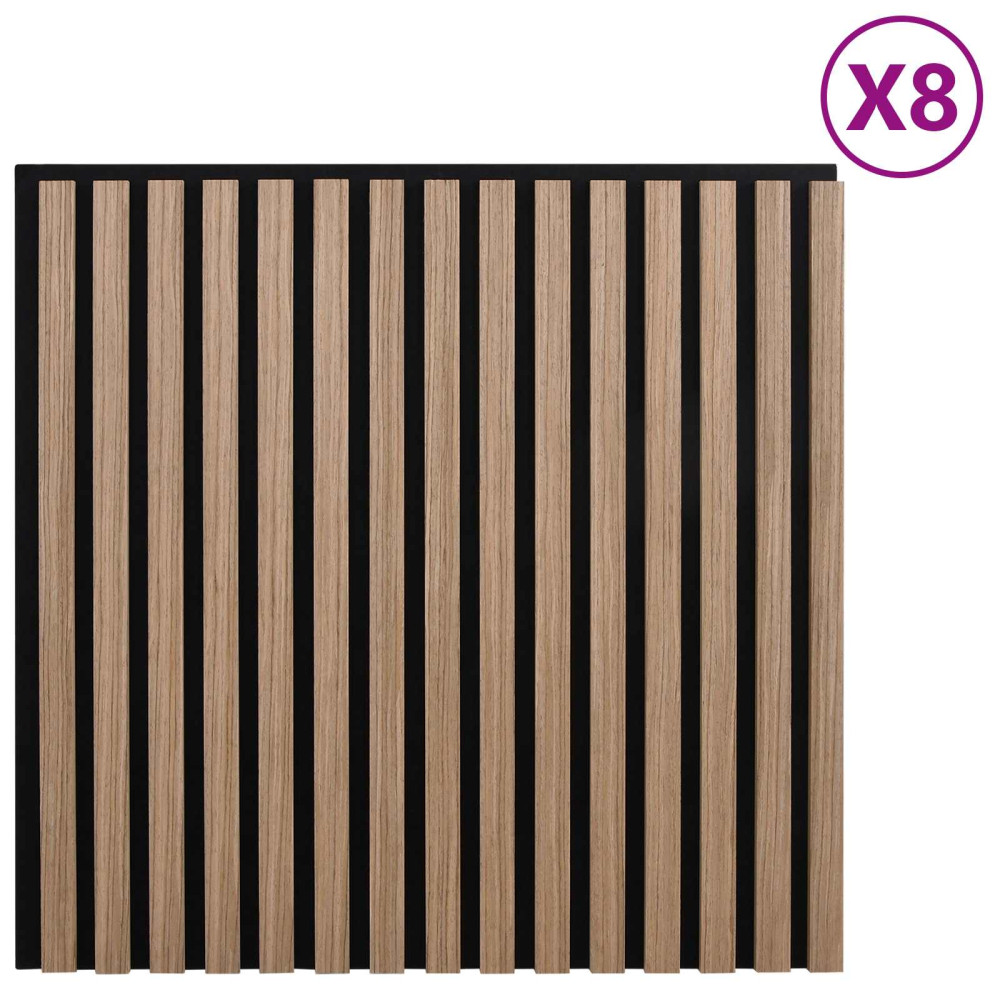 Produktbild för Väggpaneler 8 pcs Brun 60,5 x 60 cm