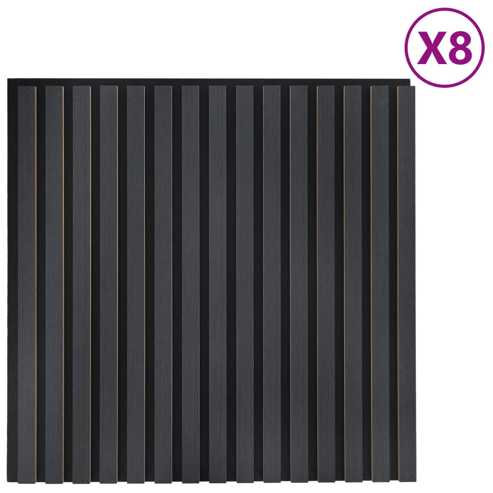 Produktbild för Väggpaneler 8 pcs Antracit 60,5 x 60 cm
