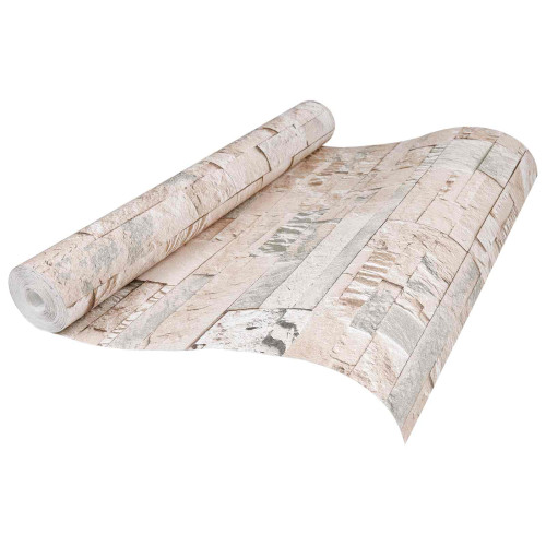 vidaXL 3D sten tapet Beige 10 x 0,53 m Non-woven tyg