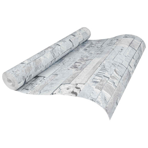 vidaXL 3D sten tapet Ljusgrå 10 x 0,53 m Non-woven tyg
