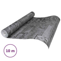 Produktbild för 3D sten tapet Svart 10 x 0,53 m Non-woven tyg