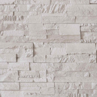 Produktbild för 3D sten tapet Gräddvit 10 x 0,53 m Non-woven tyg