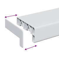 Produktbild för Fönsterbräda Vit 160 x 15 x 4,5 cm PVC