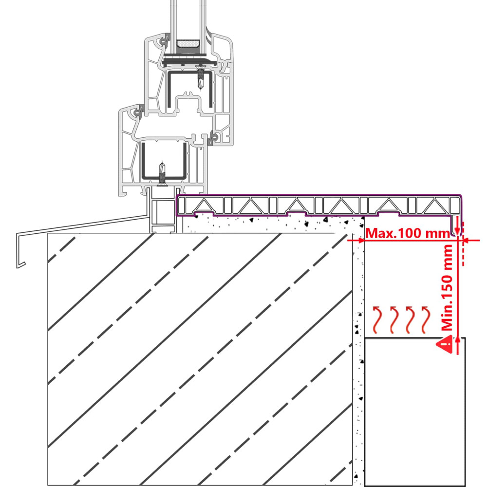 Produktbild för Fönsterbräda Vit 120 x 25 x 4,5 cm PVC