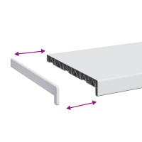 Produktbild för Fönsterbräda Vit 60 x 35 x 4,5 cm PVC