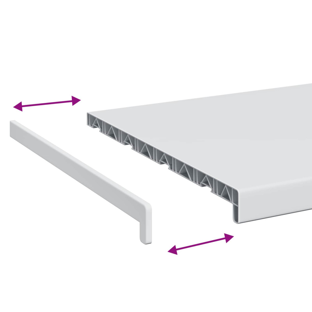 Produktbild för Fönsterbräda Vit 80 x 45 x 4,5 cm PVC