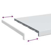 Produktbild för Fönsterbräda Vit 120 x 45 x 4,5 cm PVC