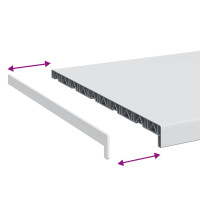 Produktbild för Fönsterbräda Vit 60 x 50 x 4,5 cm PVC