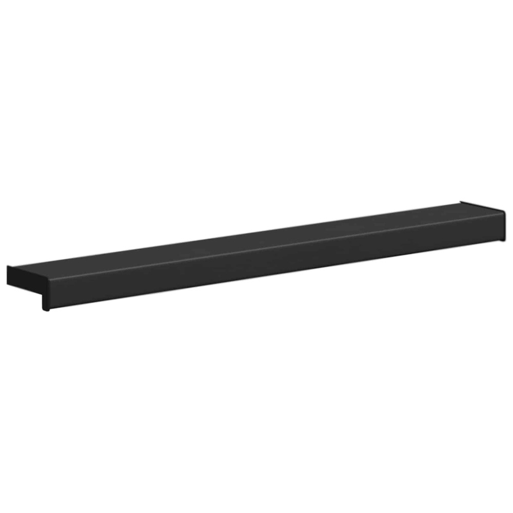 Produktbild för Fönsterbräda Svart med träådring 60 x 10 x 4,5 cm PVC