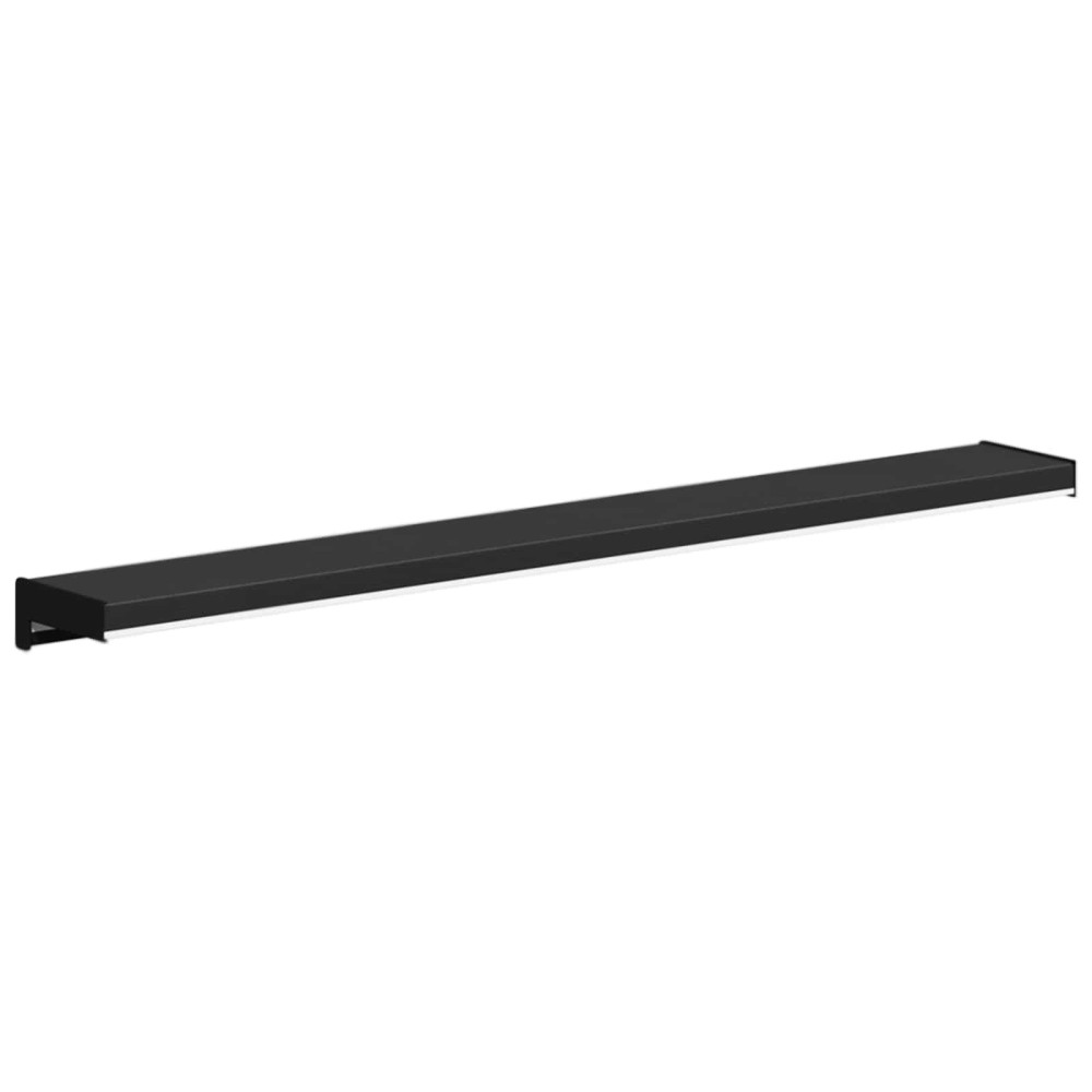 Produktbild för Fönsterbräda Svart med träådring 60 x 10 x 4,5 cm PVC
