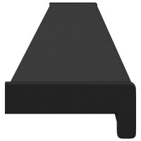 Produktbild för Fönsterbräda Svart med träådring 140 x 15 x 4,5 cm PVC