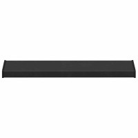 Produktbild för Fönsterbräda Svart med träådring 60 x 25 x 4,5 cm PVC