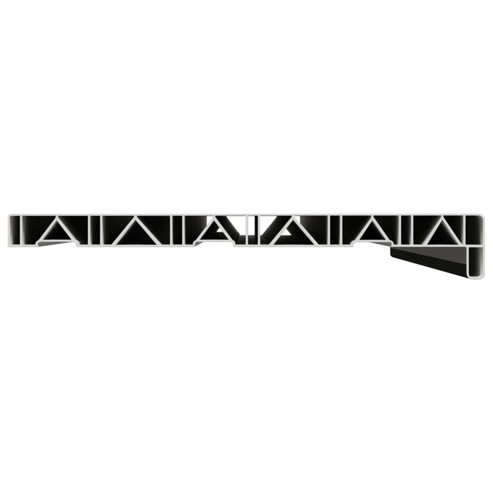 Produktbild för Fönsterbräda Svart med träådring 60 x 30 x 4,5 cm PVC