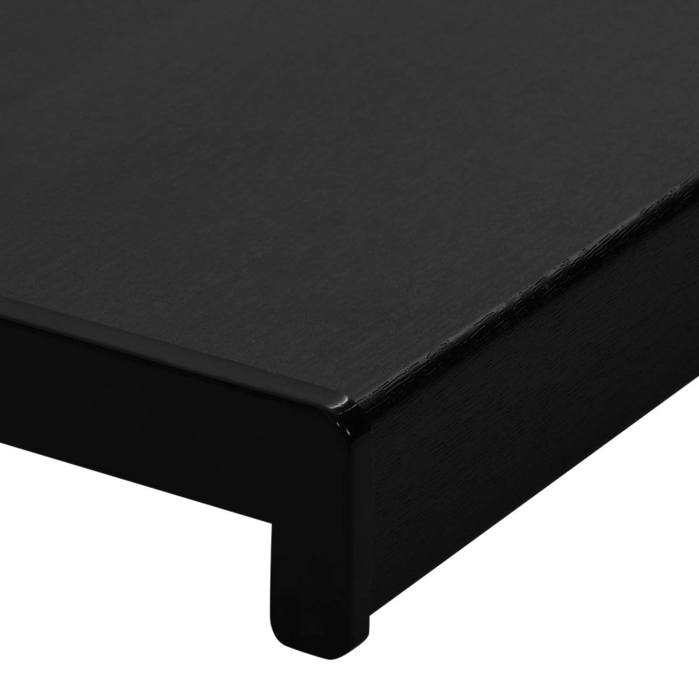 Produktbild för Fönsterbräda Svart med träådring 140 x 30 x 4,5 cm PVC