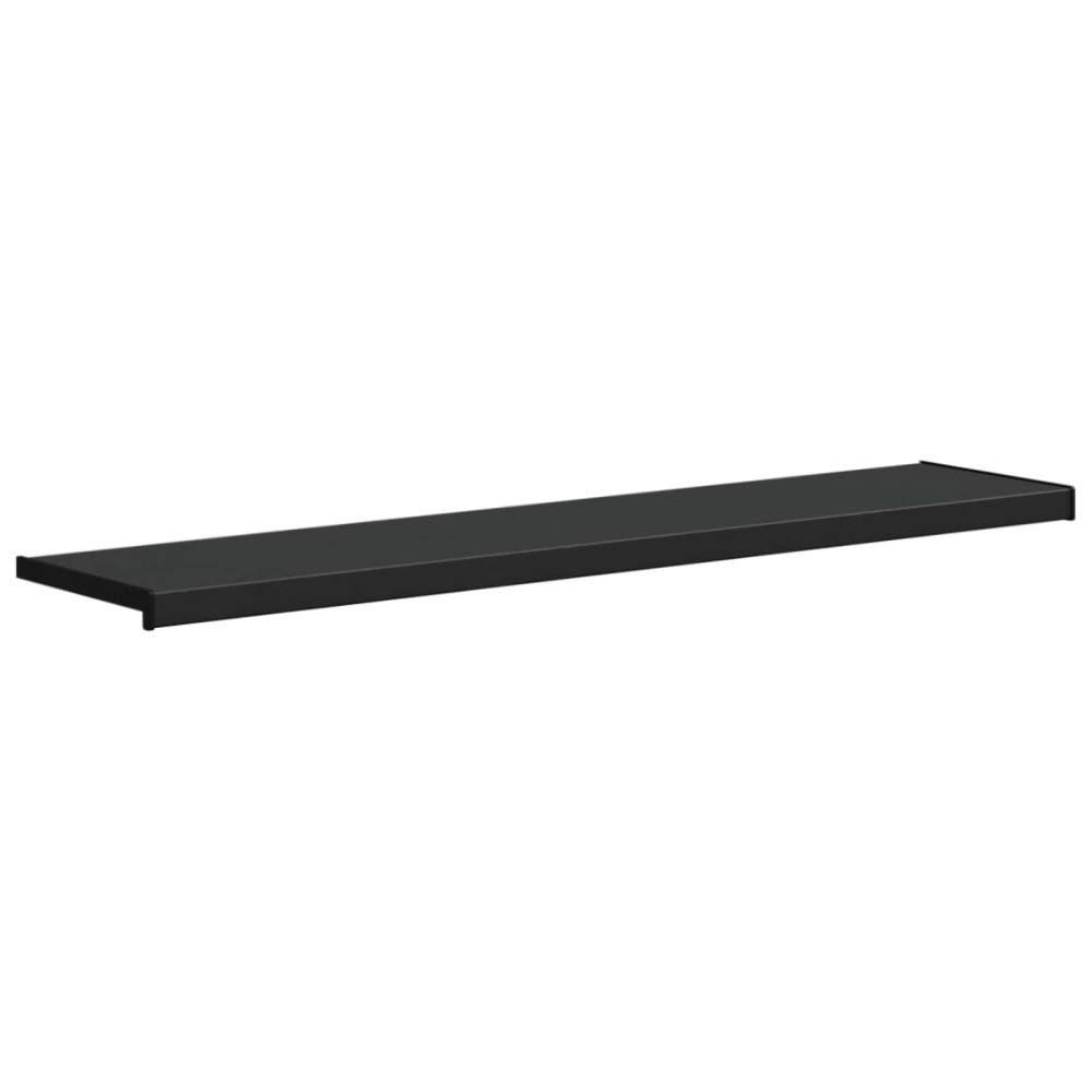 Produktbild för Fönsterbräda Svart med träådring 120 x 35 x 4,5 cm PVC