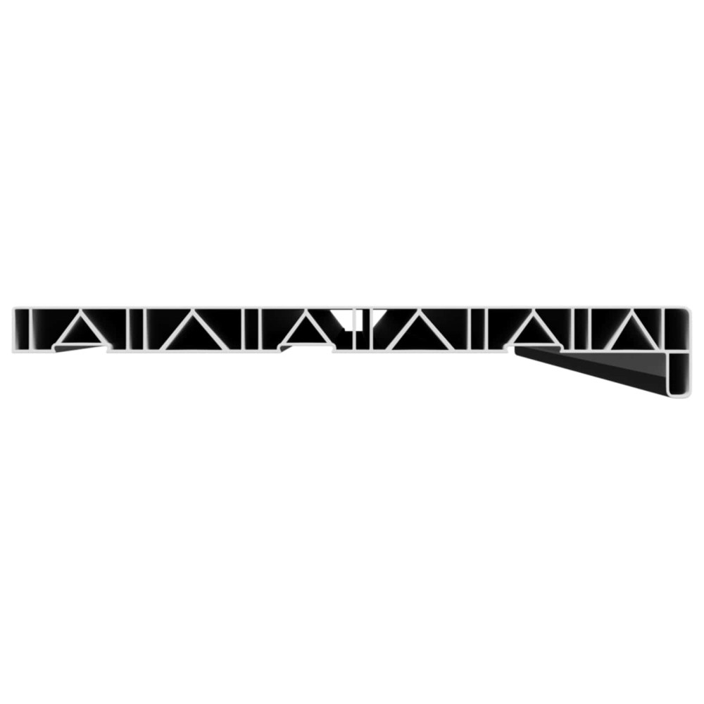 Produktbild för Fönsterbräda Svart med träådring 120 x 35 x 4,5 cm PVC