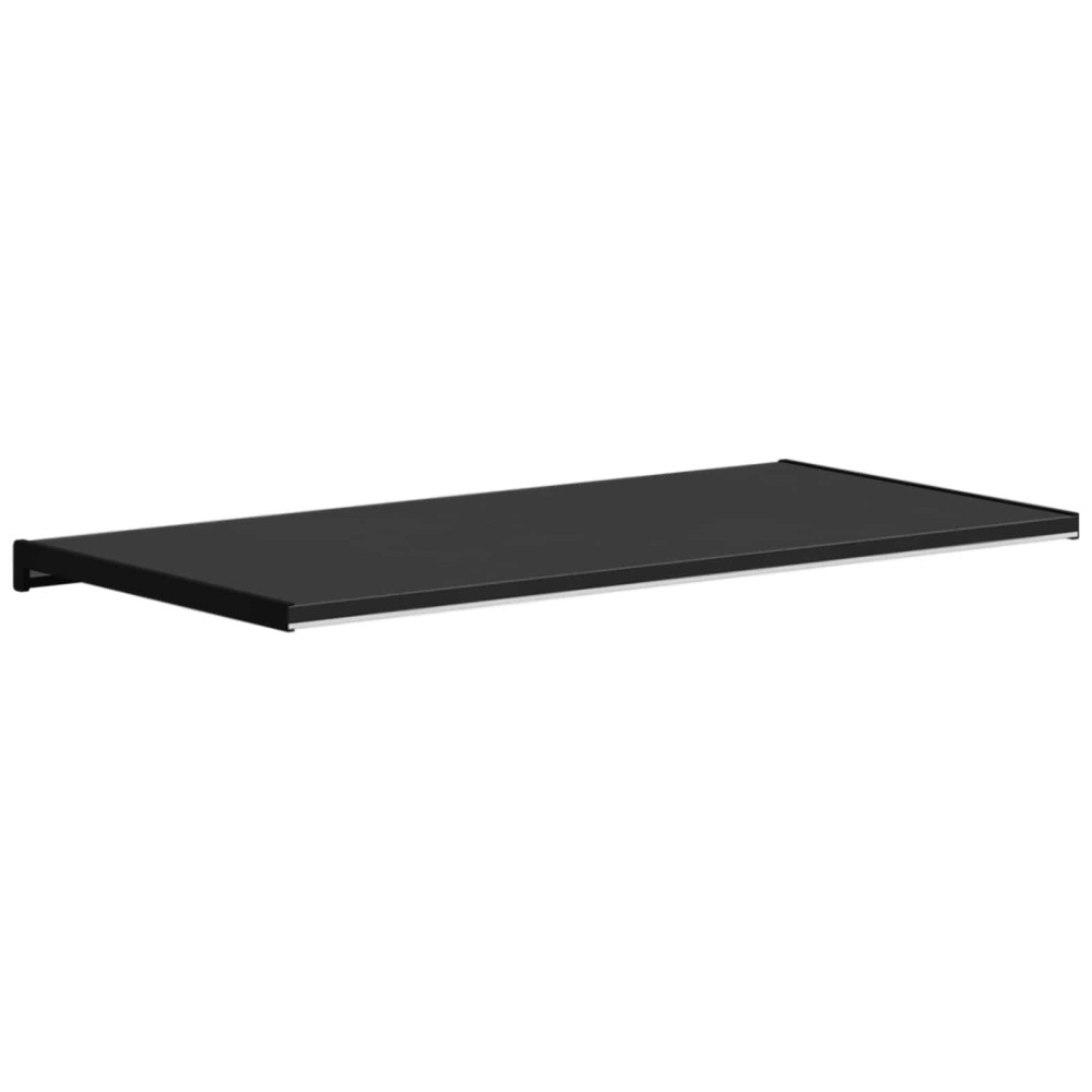Produktbild för Fönsterbräda Svart med träådring 100 x 40 x 4,5 cm PVC