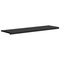 Produktbild för Fönsterbräda Svart med träådring 120 x 40 x 4,5 cm PVC