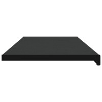Produktbild för Fönsterbräda Svart med träådring 120 x 40 x 4,5 cm PVC