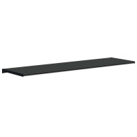 Produktbild för Fönsterbräda Svart med träådring 140 x 40 x 4,5 cm PVC