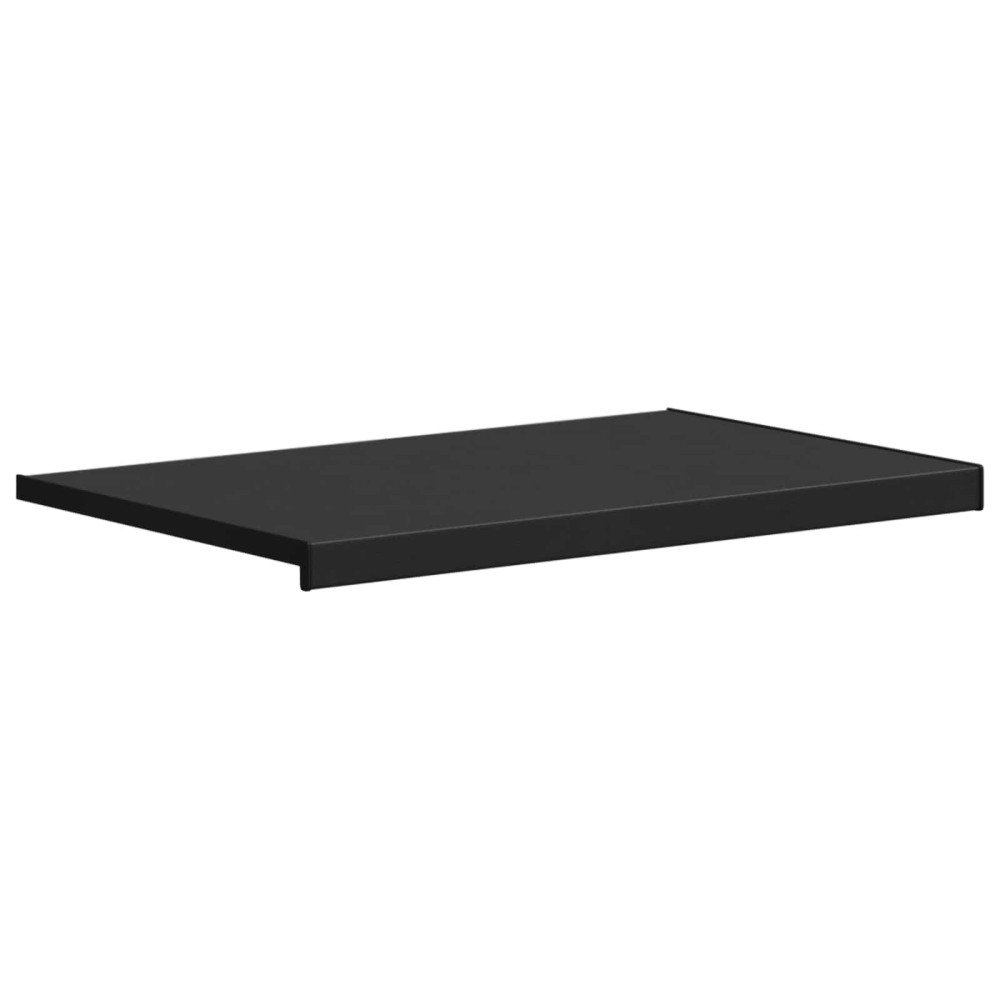 Produktbild för Fönsterbräda Svart med träådring 60 x 50 x 4,5 cm PVC