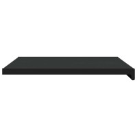 Produktbild för Fönsterbräda Svart med träådring 60 x 50 x 4,5 cm PVC