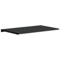 Produktbild för Fönsterbräda Svart med träådring 100 x 50 x 4,5 cm PVC