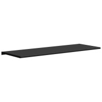 Produktbild för Fönsterbräda Svart med träådring 120 x 50 x 4,5 cm PVC
