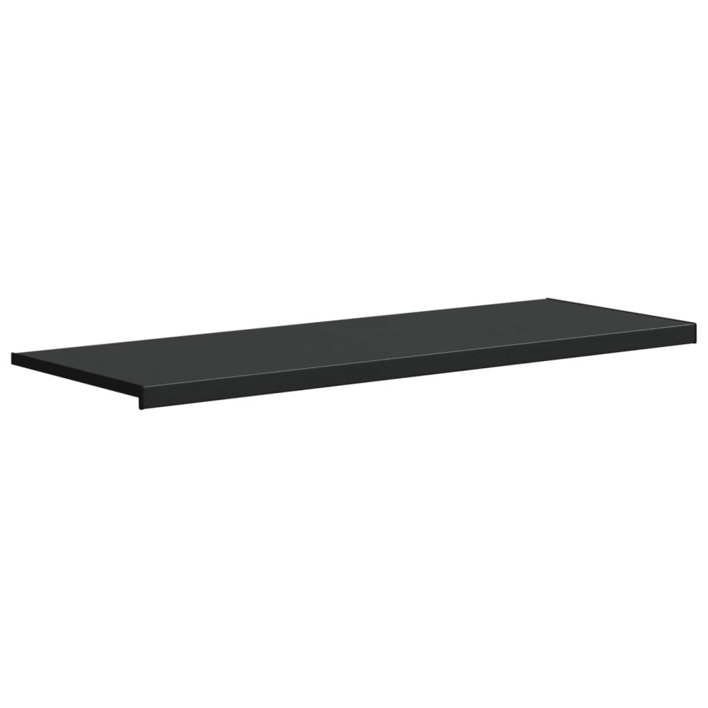 Produktbild för Fönsterbräda Svart med träådring 140 x 50 x 4,5 cm PVC