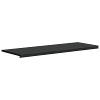 Produktbild för Fönsterbräda Svart med träådring 140 x 50 x 4,5 cm PVC