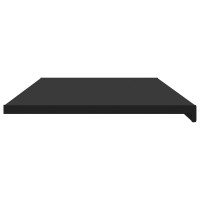 Produktbild för Fönsterbräda Svart med träådring 160 x 50 x 4,5 cm PVC
