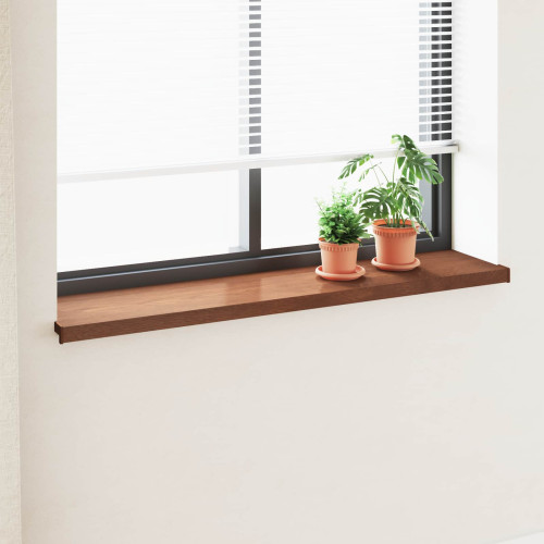 vidaXL Fönsterbräda Brun trä 120 x 30 x 4,5 cm PVC