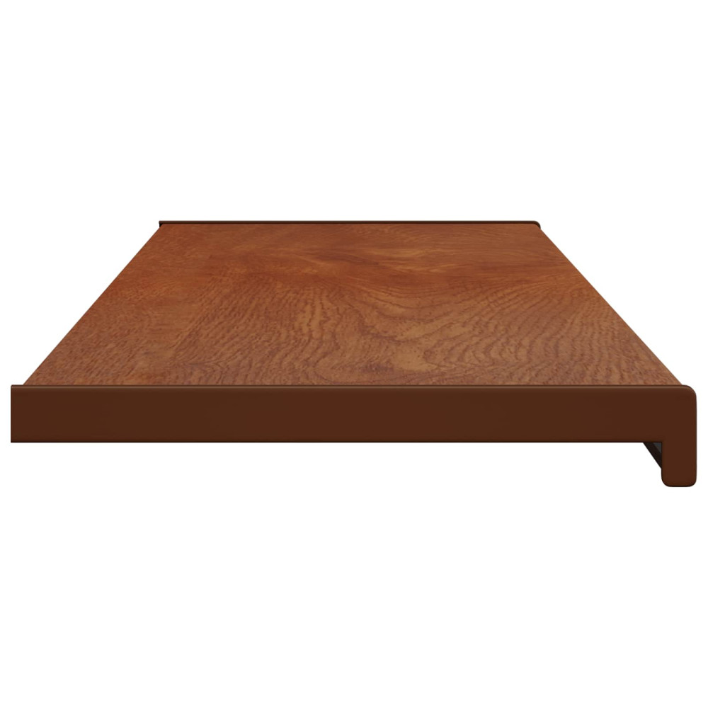 Produktbild för Fönsterbräda Brun trä 120 x 35 x 4,5 cm PVC