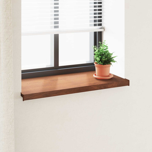 vidaXL Fönsterbräda Brun trä 60 x 40 x 4,5 cm PVC