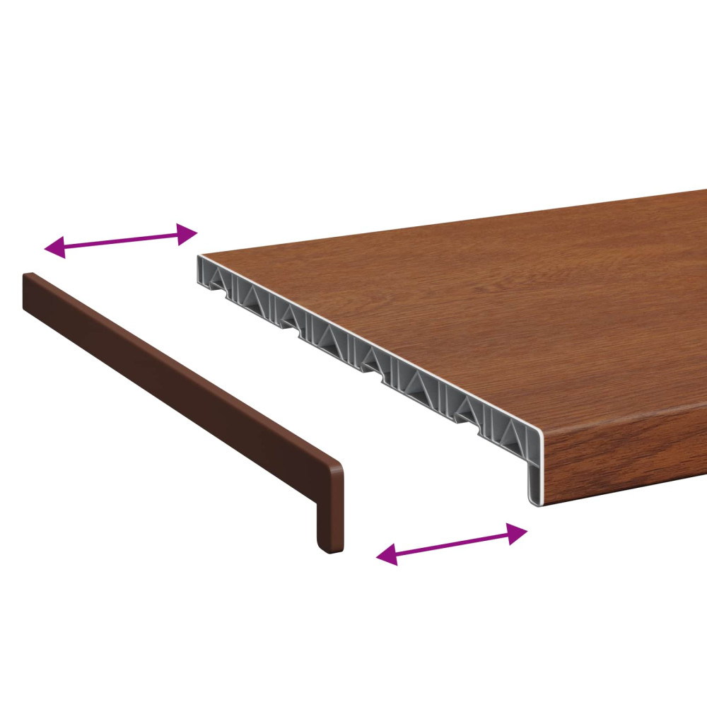 Produktbild för Fönsterbräda Brun trä 120 x 40 x 4,5 cm PVC