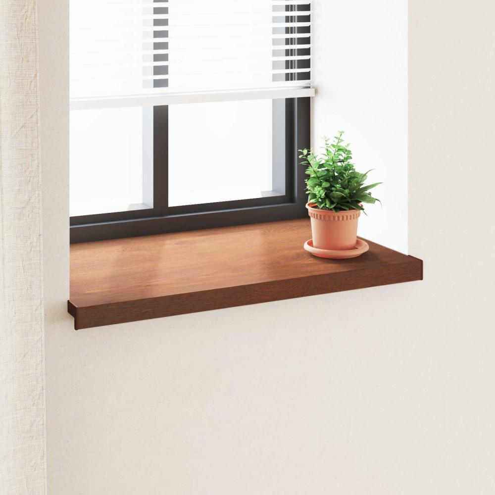 Produktbild för Fönsterbräda Brun trä 60 x 50 x 4,5 cm PVC