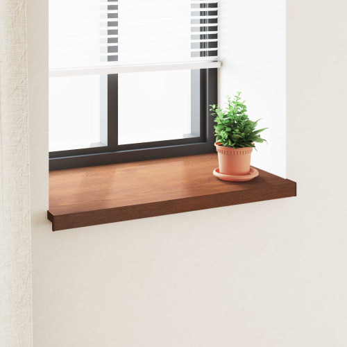 vidaXL Fönsterbräda Brun trä 60 x 50 x 4,5 cm PVC