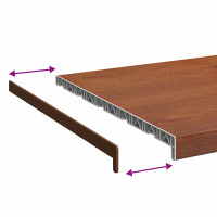 Produktbild för Fönsterbräda Brun trä 80 x 50 x 4,5 cm PVC