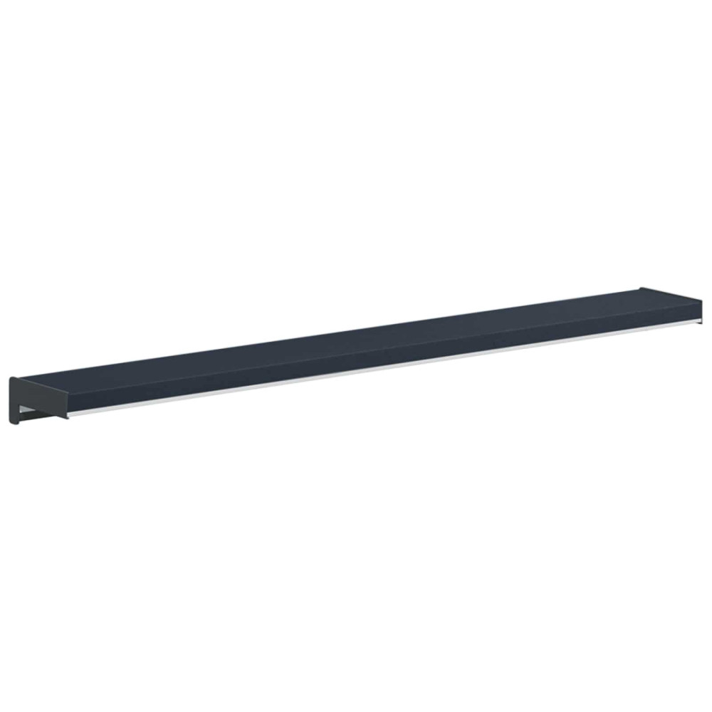 Produktbild för Fönsterbräda Anthracit med träådring 60 x 10 x 4,5 cm PVC