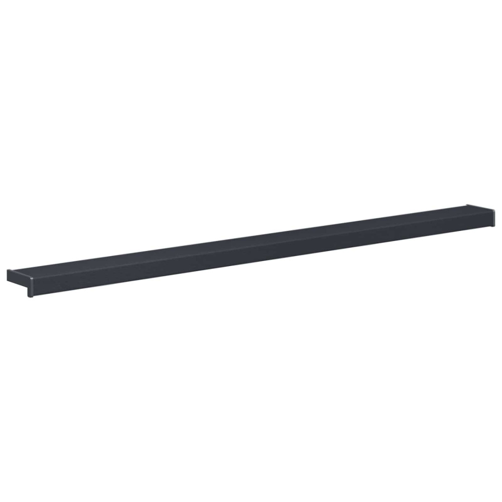 Produktbild för Fönsterbräda Anthracit med träådring 120 x 10 x 4,5 cm PVC