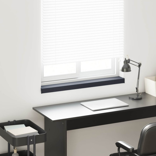 vidaXL Fönsterbräda Anthracit med träådring 80 x 15 x 4,5 cm PVC