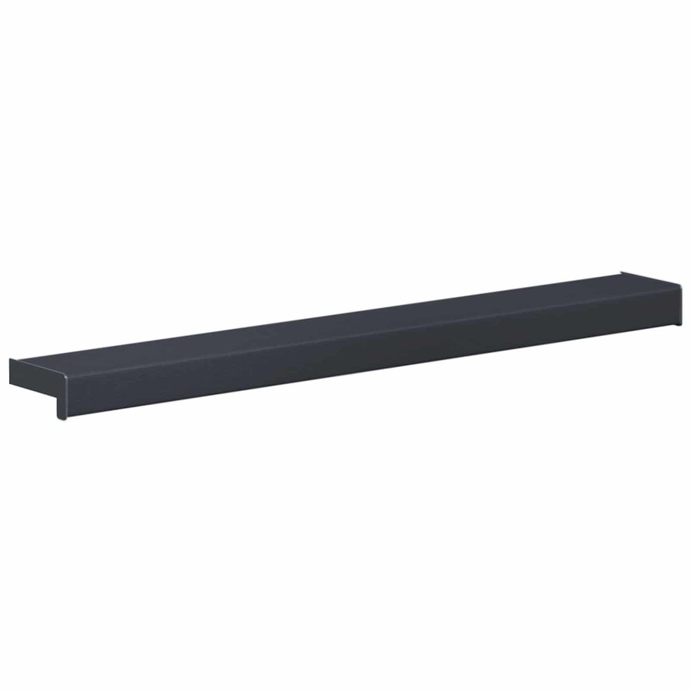Produktbild för Fönsterbräda Anthracit med träådring 100 x 15 x 4,5 cm PVC