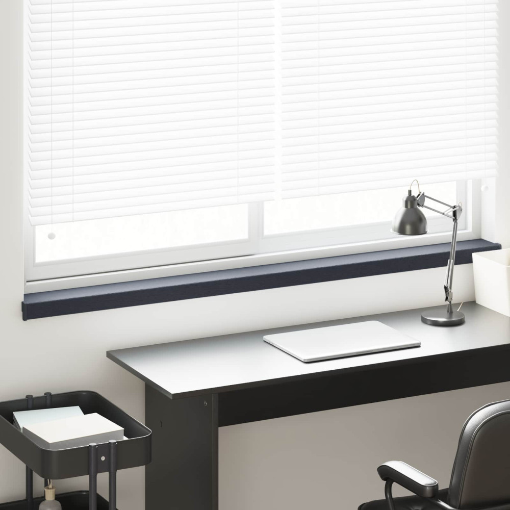 Produktbild för Fönsterbräda Anthracit med träådring 140 x 15 x 4,5 cm PVC