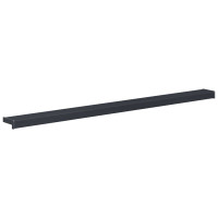 Produktbild för Fönsterbräda Anthracit med träådring 140 x 15 x 4,5 cm PVC