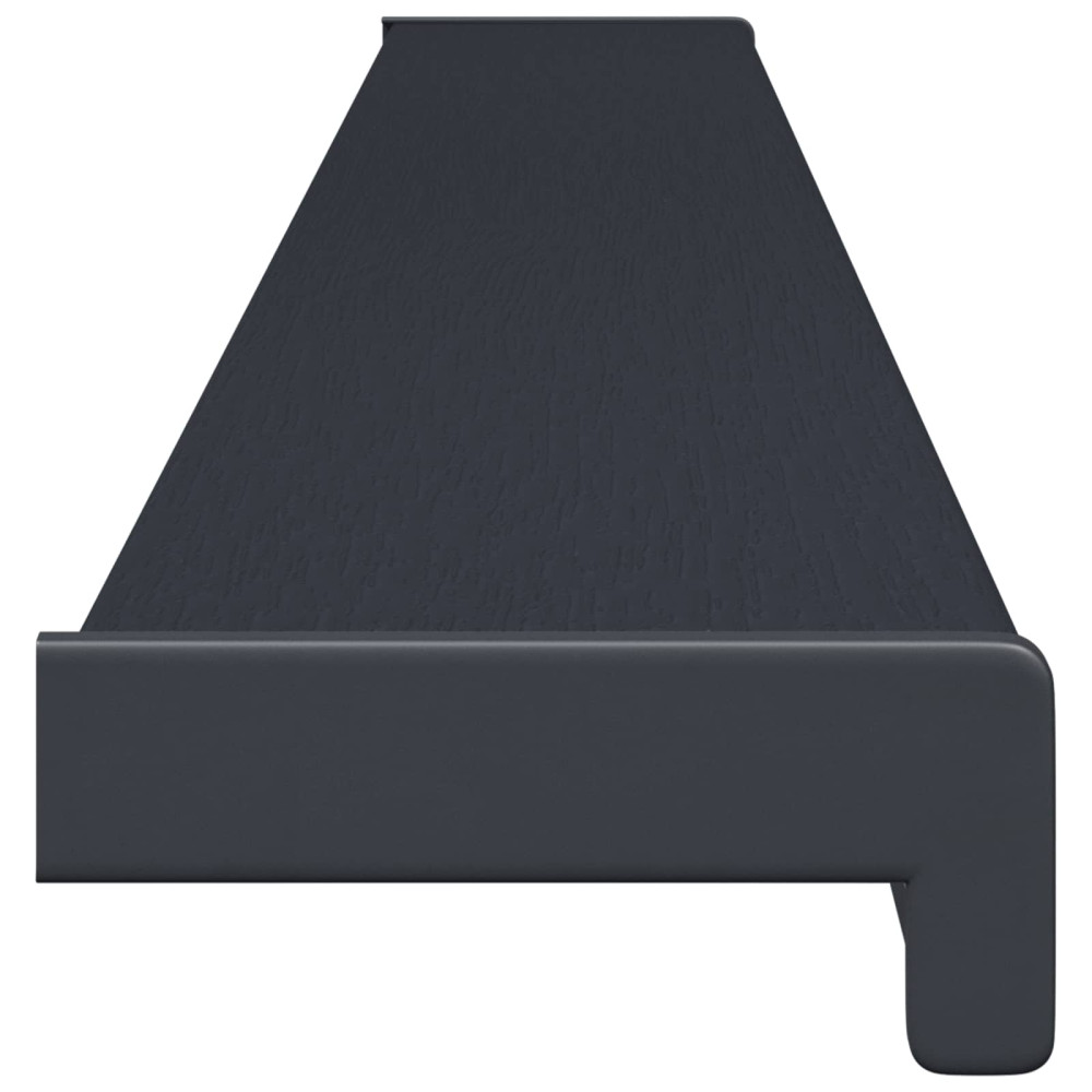 Produktbild för Fönsterbräda Anthracit med träådring 140 x 15 x 4,5 cm PVC