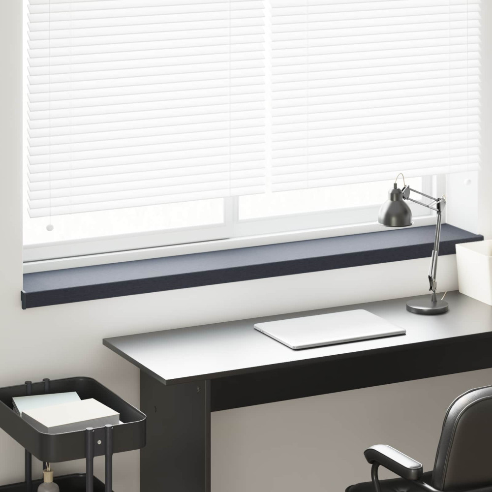 Produktbild för Fönsterbräda Anthracit med träådring 160 x 20 x 4,5 cm PVC