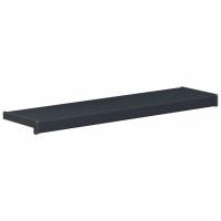 Produktbild för Fönsterbräda Anthracit med träådring 100 x 25 x 4,5 cm PVC