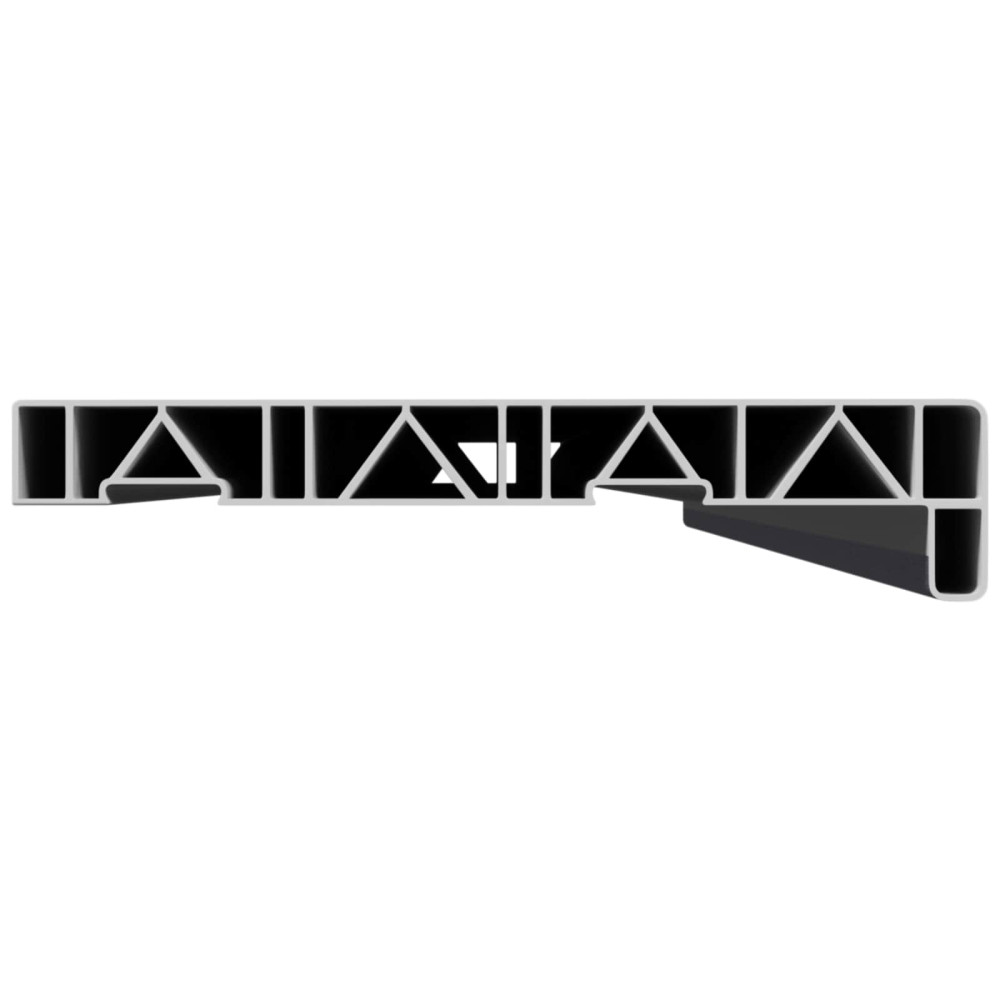 Produktbild för Fönsterbräda Anthracit med träådring 140 x 25 x 4,5 cm PVC