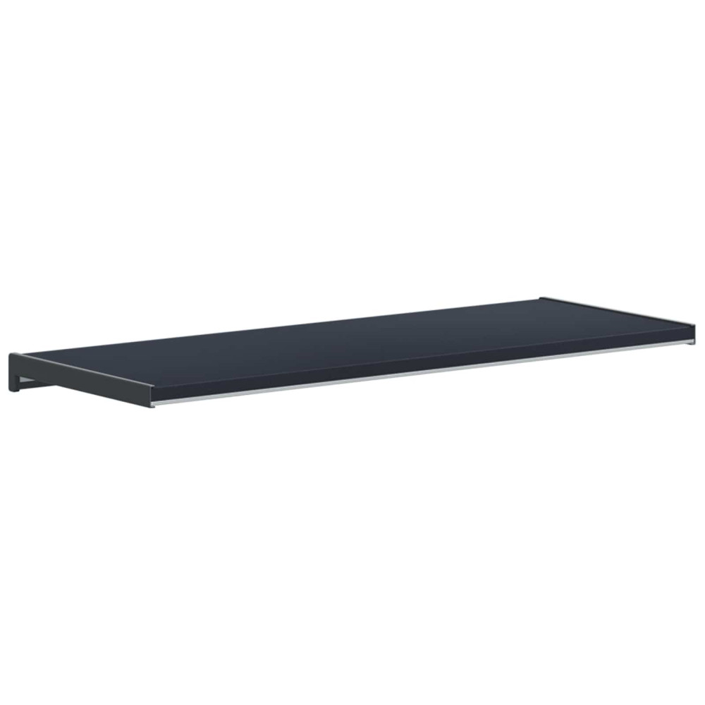 Produktbild för Fönsterbräda Anthracit med träådring 100 x 30 x 4,5 cm PVC